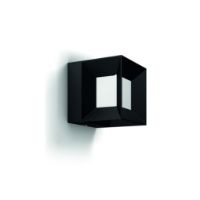 Bild von PHILIPS Parterre Wandleuchte H: 13 cm – Schwarz/Aluminium