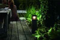 Bild von PHILIPS Parterre Säulenlampe H: 40 cm – Schwarz/Aluminium