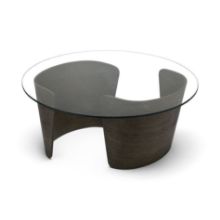 Bild von Sibast Furniture No 7 Loungebord Ø: 90 cm - Mørkolieret Eg/Glas