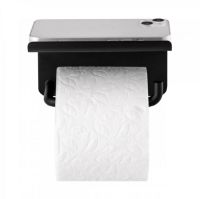 Bild von Blomus Modo Toilettenpapierhalter mit Ablage 9,5 x 13,5 cm – Schwarz