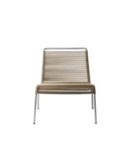 Bild von FDB Møbler M20L Teggård Lounge Cord Chair 72x66x64 cm - Edelstahl/Braun meliert