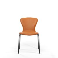 Bild von Bruunmunch PLAYchair Tube Vollgepolstert SH: 45 cm - Schwarz/Cognac Hero Leder