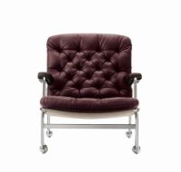 Bild von DUX Karin 73 Sessel SH: 41 cm - Bordeaux/Leder