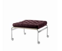 Bild von DUX Karin 73 Hocker H: 40 cm – Bordeaux/Leder