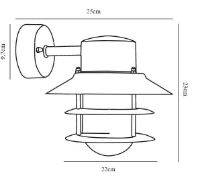 Bild von Nordlux Blokhus Down Gartenlampe Wand Ø: 22 cm - Verzinkter Stahl