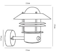 Bild von Nordlux Blokhus Up Sensor Gartenlampe Wand H: 23 cm - Kupfer