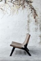 Bild von Muubs Philosophy Lounge Chair H: 77 cm - Braun/Schwarz