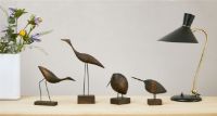 Bild von Warmer nordischer Schnabelvogel Großer Reiher 19x36 cm – Räuchereiche