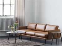 Bild von Bruunmunch EMO 3-Sitzer L: 207 cm – Dakar 0250 Cognac/Räuchereiche