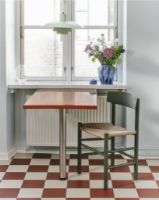 Bild von Fredericia Furniture 3239 J39 Mogensen Esszimmerstuhl SH: 46 cm – Khakigrüne Buche/Naturgeflecht