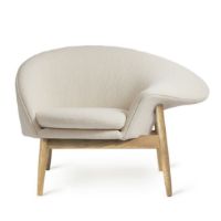 Bild von Warm Nordic Fried Egg Loungesessel Højre SH: 40 cm – Geölte Eiche/024 Creme Barnum