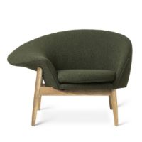 Bild von Warm Nordic Fried Egg Loungesessel Venstre SH: 40 cm – Geölte Eiche/09 Pine Green Barnum