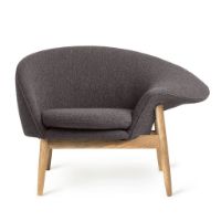 Bild von Warm Nordic Fried Egg Loungesessel Højre SH: 40 cm – Geölte Eiche/012 Warm Grey Barnum