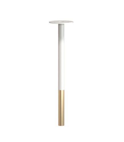 FROST BUKTO Bordben 430 H: 43,4 cm - Mat Hvid/Børstet Guld