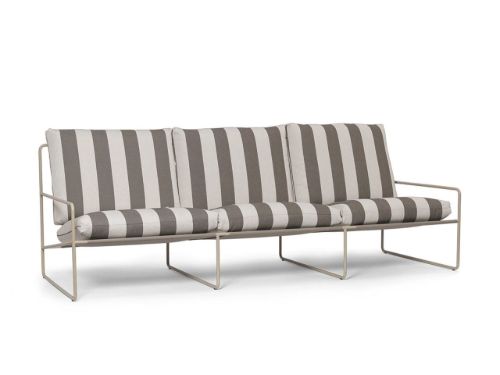 Ferm Living Desert 3-Sitzer L: 233 cm Streifen - Kaschmir/Schokolade
