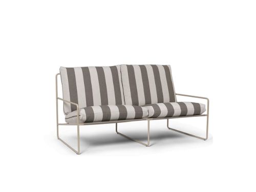 Ferm Living Desert 2-Sitzer L: 156 cm Streifen - Kaschmir/Schokolade