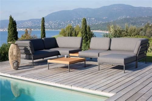 HOUE Level 2 Ottoman 81x81 cm - Dunkelgrau