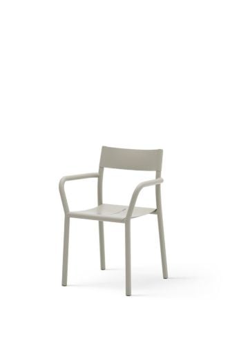 New Works May Sessel Outdoor SH: 45 cm - Hellgrau