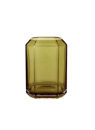 Louise Roe Jewel Vase Glass H: 20 cm - Olive