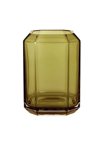 Louise Roe Jewel Vase Glass H: 26 cm - Olive
