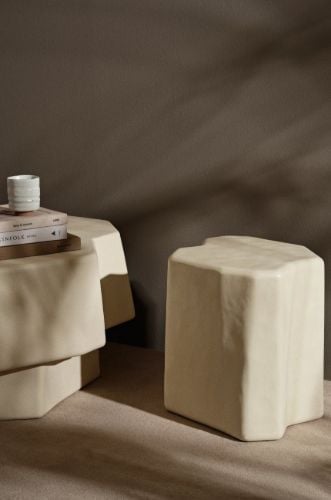 Ferm Living Staffa Couchtisch Ø: 84 cm – Elfenbein