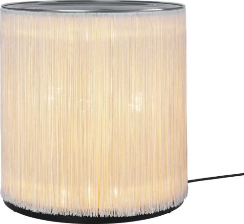 GUBI Model 597 Floor Lamp H: 45 cm - Polished Aluminium/Cream Fringe
