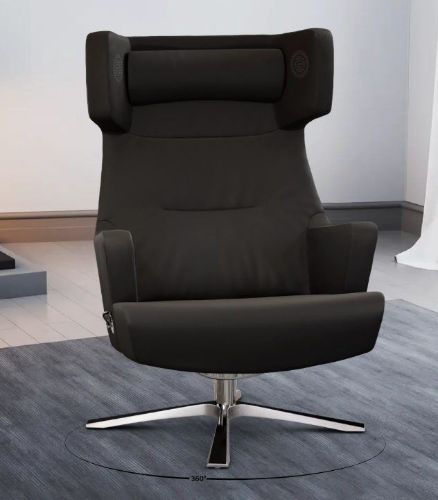 Conform MyPlace Lænestol med Lyd SH: 42 cm - Læder/Sort