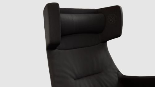 Conform MyPlace Sessel mit Sound SH: 42 cm - Leder/Schwarz