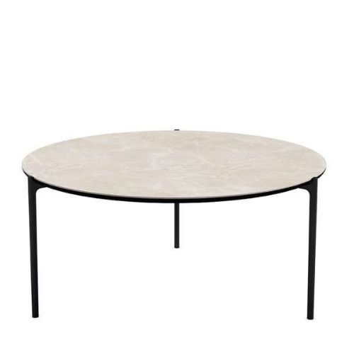 Eva Solo Savoye Sofabord Høj H: 42 cm Ø: 90 cm Keramisk Top - Beige