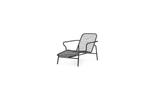Normann Copenhagen Outdoor Vig Chaiselong Solvogn L: 141 cm - Sort