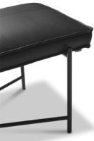 Bild von HANDMADE FURNITURE Grand Bench L: 140 cm – Schwarz/Schwarzes Leder