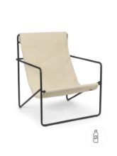 Bild von Ferm Living Desert Lounge Chair SH: 20 cm - Schwarz/Wolke