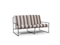 Bild von Ferm Living Desert 2-Sitzer L: 156 cm Streifen - Schwarz/Schokolade