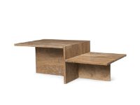 Bild von Ferm Living Distinct Couchtisch 35x100 cm - Dunkelbrauner Travertin