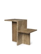 Bild von Ferm Living Distinct Beistelltisch 50x35 cm - Dunkelbrauner Travertin