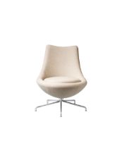 Bild von FDB Furniture L40 Bellamie Lounge Chair SH: 39 cm – Grau / Beige OUTLET