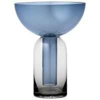 Bild von AYTM TORUS Vase H: 19,5 cm – Schwarz/Marineblau