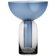 Bild von AYTM TORUS Vase H: 19,5 cm – Schwarz/Marineblau