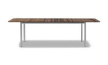 Bild von Fredericia Furniture 6632 Plan Tisch ausziehbar 100 x 260 cm – Räuchereiche/gebürsteter Stahl