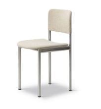 Bild von Fredericia Furniture 3414 Plan Vollgepolsterter Stuhl SH: 45 cm – Hallingdal 220/Gebürsteter Stahl