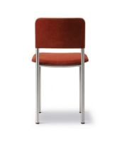 Bild von Fredericia Furniture 3414 Plan Vollgepolsterter Stuhl SH: 45 cm – Gentle 373/Gebürsteter Stahl