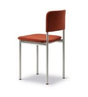 Bild von Fredericia Furniture 3414 Plan Vollgepolsterter Stuhl SH: 45 cm – Gentle 373/Gebürsteter Stahl