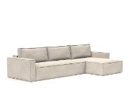 Bild von Innovation Living Newilla Schlafsofa mit Liege 594 L: 337 cm – Elfenbein