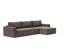 Bild von Innovation Living Newilla Schlafsofa mit Liege 530 L: 337 cm – Taupe