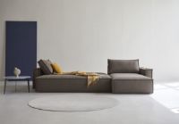 Bild von Innovation Living Newilla Schlafsofa mit Liege 530 L: 337 cm – Taupe