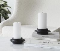 Bild von Normann Copenhagen Heima Bloklysstage Ø: 13 cm - Schwarz