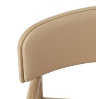 Bild von Normann Copenhagen Timb Lounge-Sessel, gepolstert, SH: 42 cm – Hellbraun / Ultra-Leder, Kamel