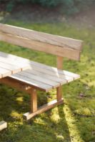 Bild von FDB Møbler M16 Ermelunden Bench mit Rückenlehne SH: 43 cm – Thermo-Esche/Geölt