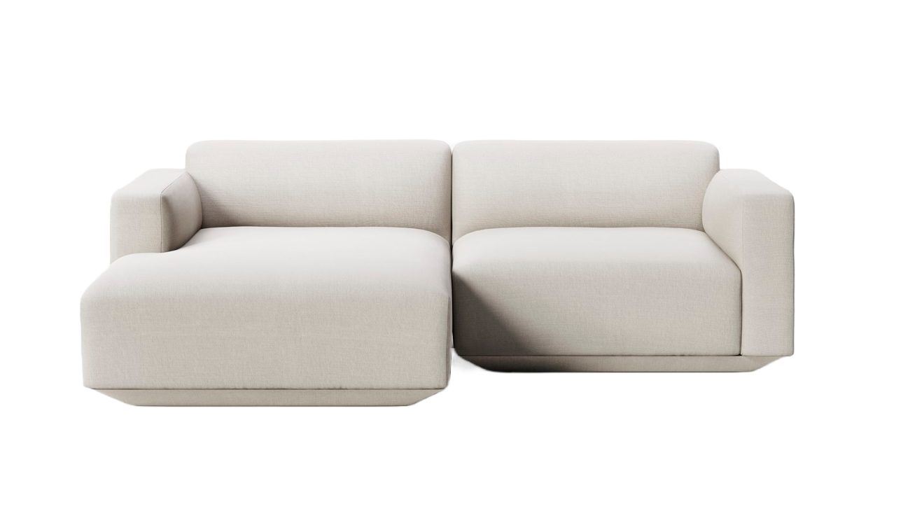 Bild von &Tradition Develius 2 Pers. Sofa mit niedriger Armlehne und nach links gerichteter Chaiselongue L: 220 cm - Linara Stone 2494/266
