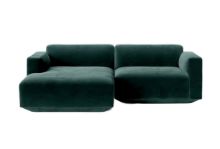 Bild von &Tradition Develius 2 Pers. Sofa mit niedriger Armlehne und nach links gerichteter Chaiselongue L: 220 cm – Ritz 6726 Dunkelgrün